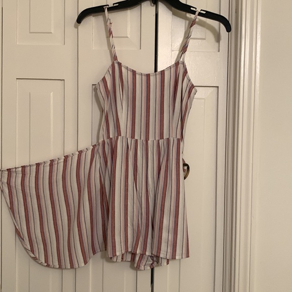 Areropostale Romper with Wrapped Front, Blush and Blue, XS - Picture 2 of 2